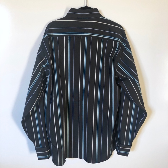 NWOT Report Collection Black Stripe Shirt L - Picture 2 of 6